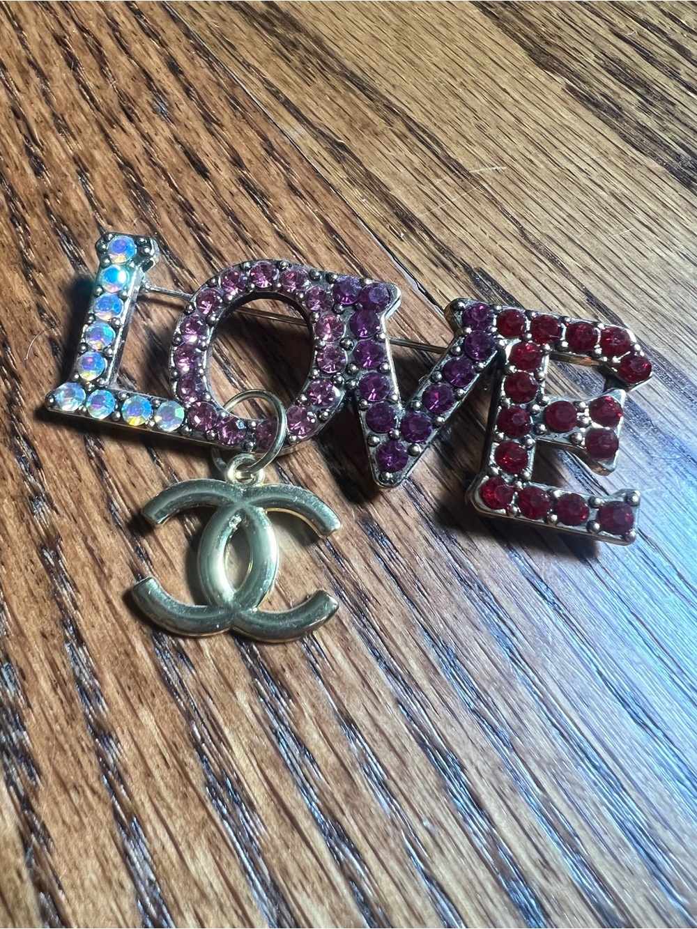 Chanel Charm LOVE Brooch Pin